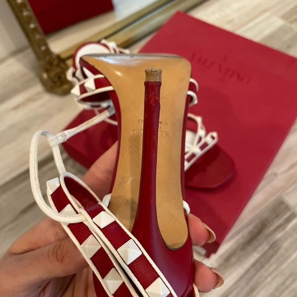 Valentino red rockstud heels - Picture 10 of 15